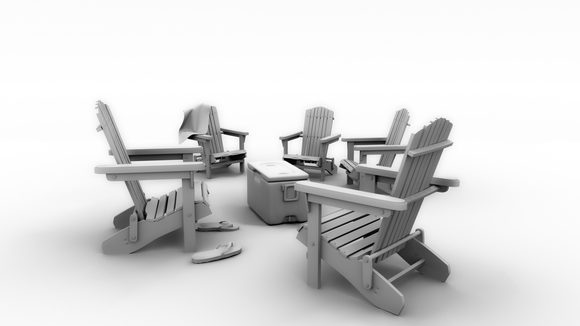 Outdoor Furniture Student models Open GL | AIE Seattle