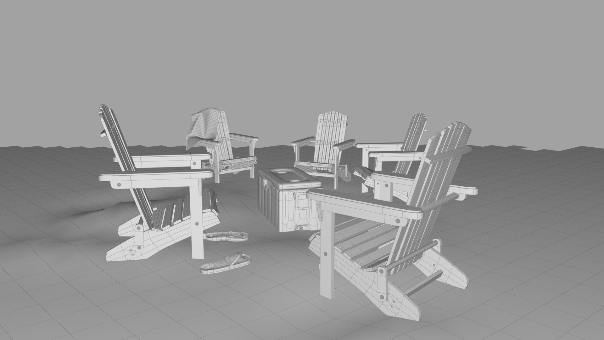 Outdoor Furniture Student models Wireframe | AIE Seattle